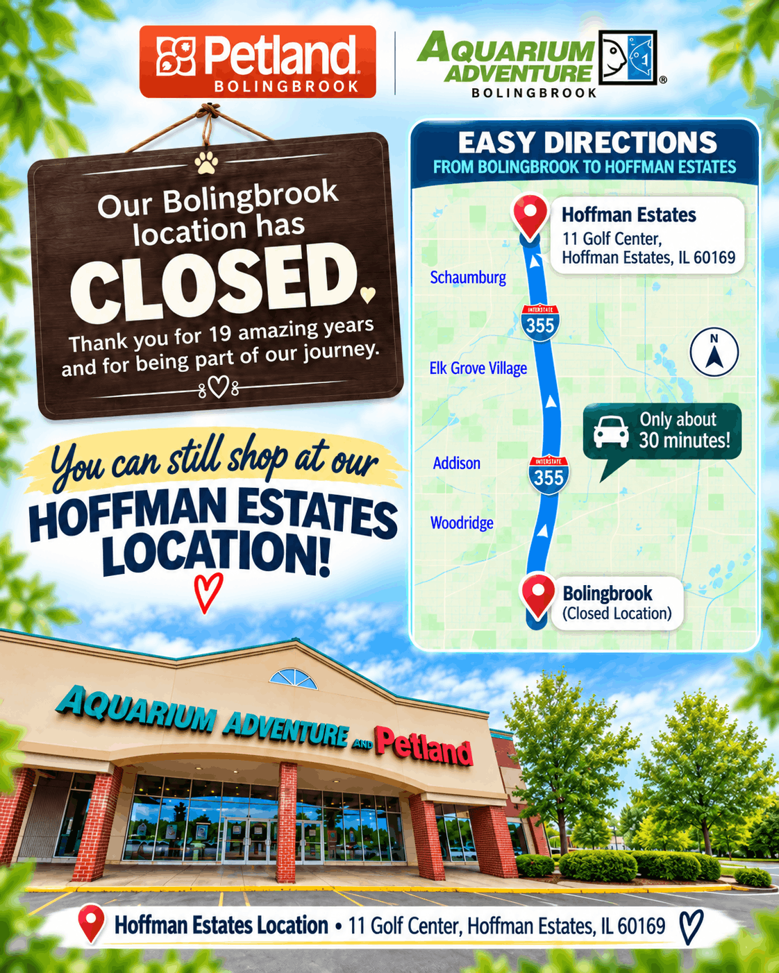 Store closed – visit Petland Hoffman Estates